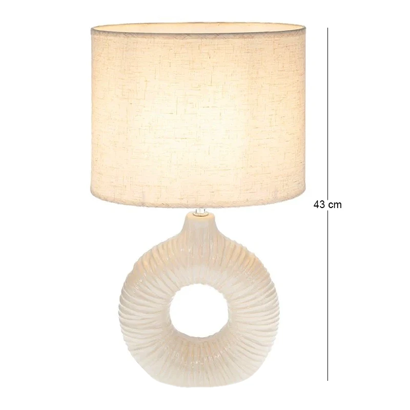 CRΘME CERAMIC LAMP WITH CRΘME HAT 43CM