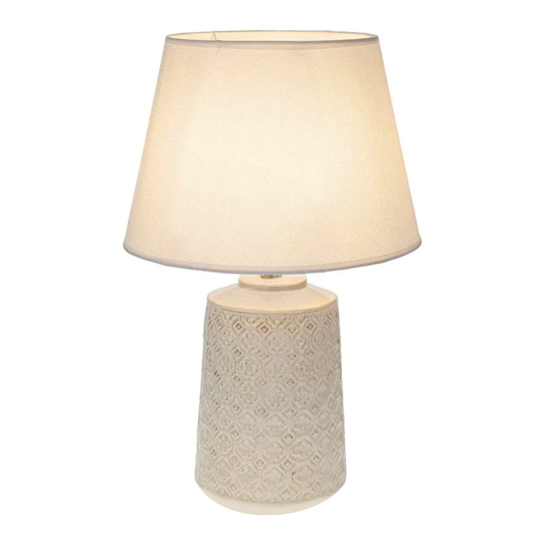 CRΘME CERAMIC LAMP WITH CREAM HAT 60CM