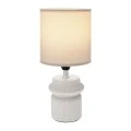 CRΘME CERAMIC STRIPED LAMP WITH WHITE HAT D13Χ26.5CM