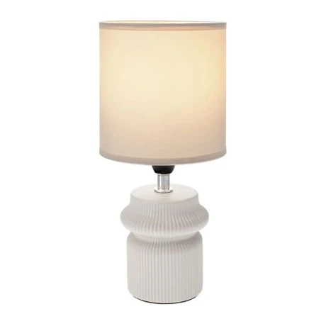 CRΘME CERAMIC STRIPED LAMP WITH WHITE HAT D13Χ26.5CM