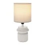 CRΘME CERAMIC STRIPED LAMP WITH WHITE HAT D13Χ26.5CM
