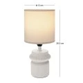 CRΘME CERAMIC STRIPED LAMP WITH WHITE HAT D13Χ26.5CM