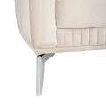 CREAM VELEVT TWO-SEATER SOFA 170X96X73CM W SILVER METAL LEGS KD