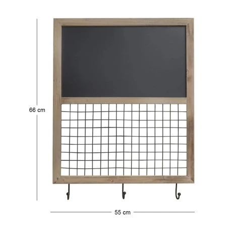 WOOD AND METAL WALL HANGER 55X5X66CM
