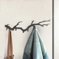 Bough Megapap metal hanger in black color 87x2x22cm.
