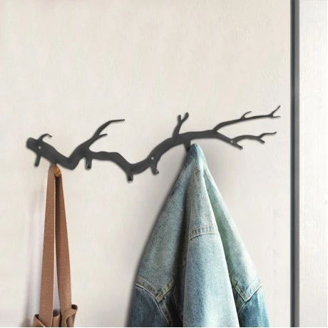 Bough Megapap metal hanger in black color 87x2x22cm.