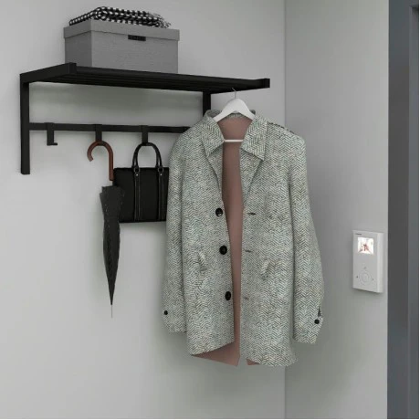 Ofred Megapap metallic wall hanger in black color 69x34x32,5cm.
