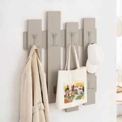 Wave Megapap melamine wall hanger in sandstone color 64x4x81cm. Wave Megapap melamine wall hanger in sandstone color 64x4x81cm.