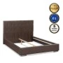 Fabrizio Megapap fabric bed in brown color 160x200cm.