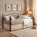 VINCENT Daybed 90x190 Metal Black/Wood Walnut