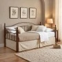VINCENT Daybed 90x190 Metal Black/Wood Walnut