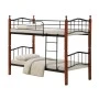BUTTON Double Deck Bed 90x200 Metal Black/Wood Walnut