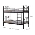 DECKER Double Deck Bed 90x200 Metal Black