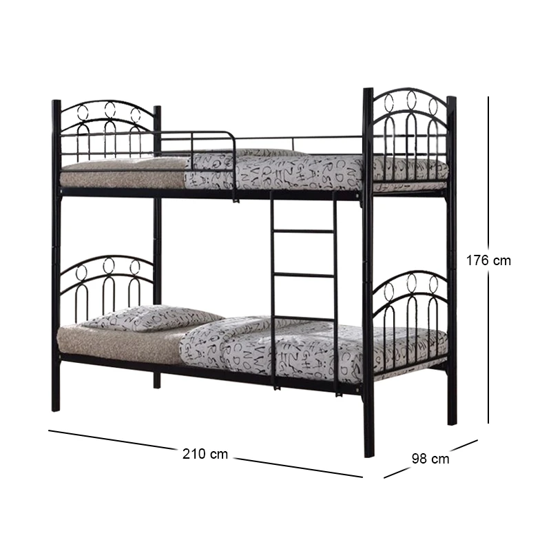 DECKER Double Deck Bed 90x200 Metal Black