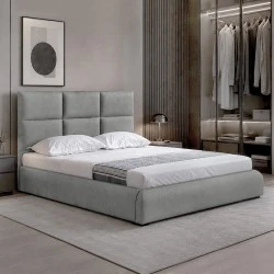 MAXIM Bed 160x200cm Grey Stone Fabric MAXIM Bed 160x200cm Grey Stone Fabric