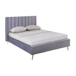 PASSION Κρεβάτι Διπλό για Στρώμα 160x200cm, Ύφασμα Velure Απόχρωση Γκρι PASSION Κρεβάτι Διπλό για Στρώμα 160x200cm, Ύφασμα Velure Απόχρωση Γκρι