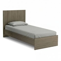 Troy Megapap melamine bed in walnut color 100x200cm. Troy Megapap melamine bed in walnut color 100x200cm.