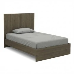 Troy Megapap melamine bed in walnut color 120x200cm.