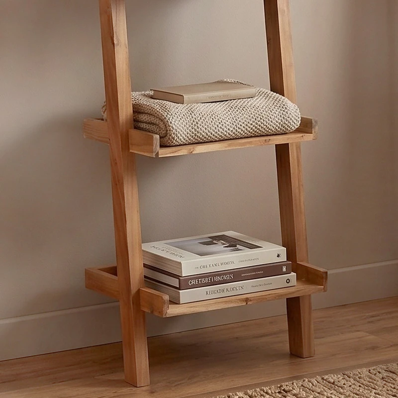 Ladder Βιβλιοθήκη-Ραφιέρα 45X35X190Cm Ακακία Φυσικό