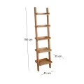 Ladder Βιβλιοθήκη-Ραφιέρα 45X35X190Cm Ακακία Φυσικό
