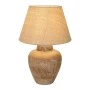 TABLE LAMP MADE OF MANGO WOOD WITH CREAM SHADE