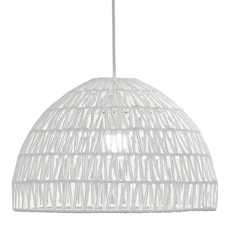 WHITE STRAW PENDANT CEILING LAMP D40Χ26CM