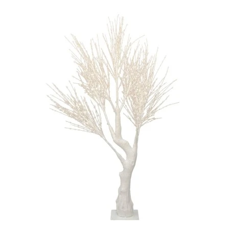 ILLUMINATED XMAS TREE 220CM WITH 3072 WARM WHITE LED ON WHITE METAL BASE 30X30CM