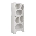 WHITE MDF BOOKSHELF WITH IRREGULAR CASES 80X36X180CM