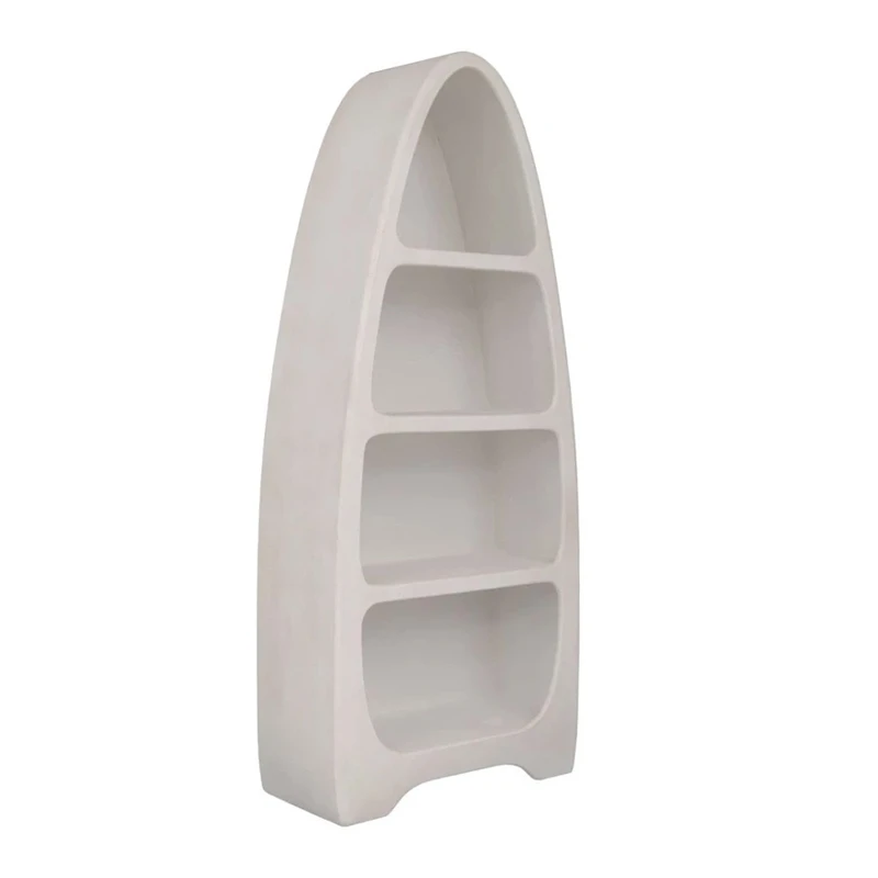 WHITE MDF BOOKSHELF 80X36X190CM