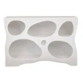 WHITE MDF TV CABINET WITH IRREGULAR CASES 120X35X80CM