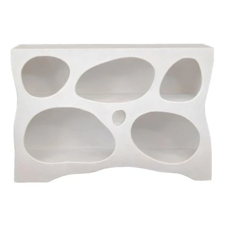 WHITE MDF TV CABINET WITH IRREGULAR CASES 120X35X80CM