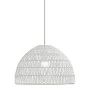 WHITE STRAW PENDANT CEILING LAMP D40Χ26CM