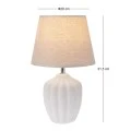 WHITE CERAMIC LAMP WITH WHITE HAT D20X31,5CM