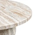 WHITE MARBLE COFFEE TABLE D90X30CM