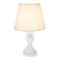 WHITE METAL LAMP WITH WHITE HAT 41CM