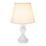 WHITE METAL LAMP WITH WHITE HAT 41CM