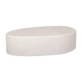 WHITE  MDF COFFEE TABLE WITH IRREGULAR SHAPE 115X58X30CM