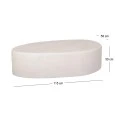 WHITE  MDF COFFEE TABLE WITH IRREGULAR SHAPE 115X58X30CM