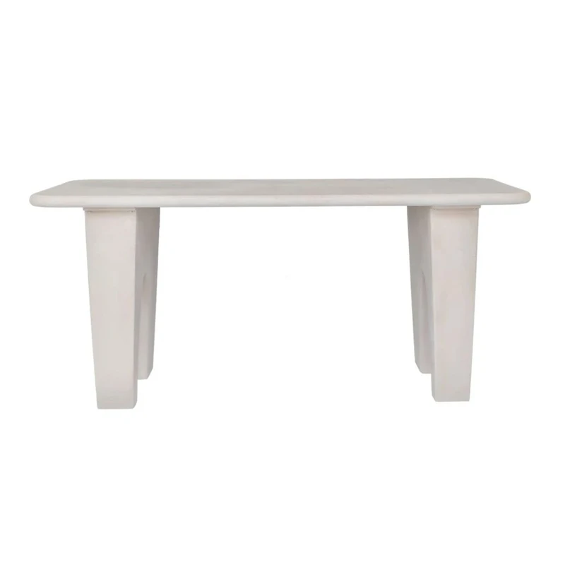 MDF DINNING TABLE IN WHITE COLOR 180X80X78CM