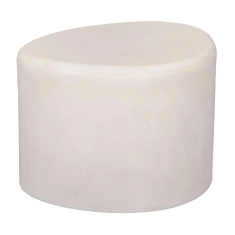 WHITE  MDF SIDE TABLE WITH IRREGULAR SHAPE 50X40X35CM