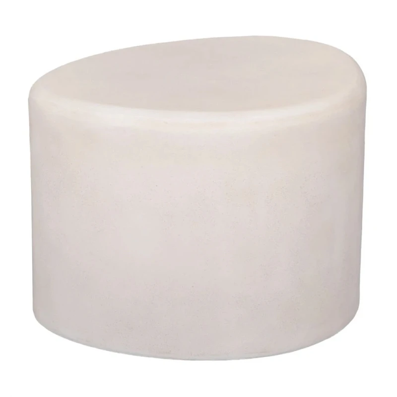 WHITE  MDF SIDE TABLE WITH IRREGULAR SHAPE 50X40X35CM