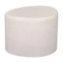 WHITE  MDF SIDE TABLE WITH IRREGULAR SHAPE 50X40X35CM