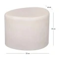 WHITE  MDF SIDE TABLE WITH IRREGULAR SHAPE 50X40X35CM