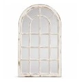 WHITE MIRROR IN AN ARCH SHAPE MADE OF WOOD 55X3X97CM