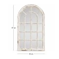 WHITE MIRROR IN AN ARCH SHAPE MADE OF WOOD 55X3X97CM