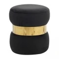 LINDA/R ΣΚΑΜΠΟ BLACK VELVET ΥΦΑΣΜΑ Φ.37Χ43εκ.