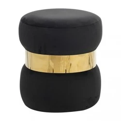 LINDA/R ΣΚΑΜΠΟ BLACK VELVET ΥΦΑΣΜΑ Φ.37Χ43εκ. LINDA/R ΣΚΑΜΠΟ BLACK VELVET ΥΦΑΣΜΑ Φ.37Χ43εκ.