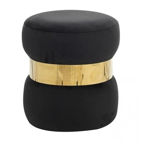 LINDA/R ΣΚΑΜΠΟ BLACK VELVET ΥΦΑΣΜΑ Φ.37Χ43εκ.