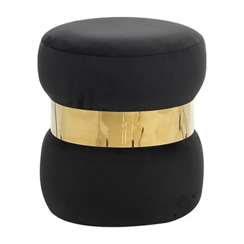 LINDA/R ΣΚΑΜΠΟ BLACK VELVET ΥΦΑΣΜΑ Φ.37Χ43εκ.