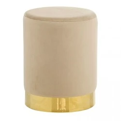 LINDA/S ΣΚΑΜΠΟ BEIGE VELVET ΥΦΑΣΜΑ Φ.34Χ42εκ. LINDA/S ΣΚΑΜΠΟ BEIGE VELVET ΥΦΑΣΜΑ Φ.34Χ42εκ.